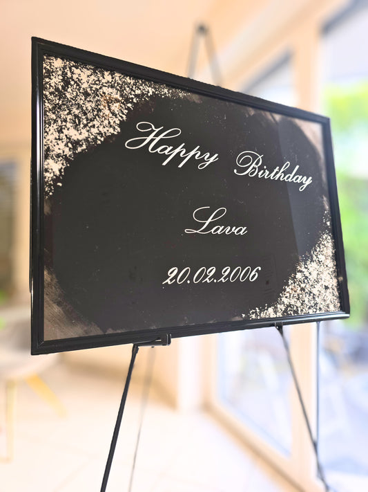 Empfangschild Geburtstag